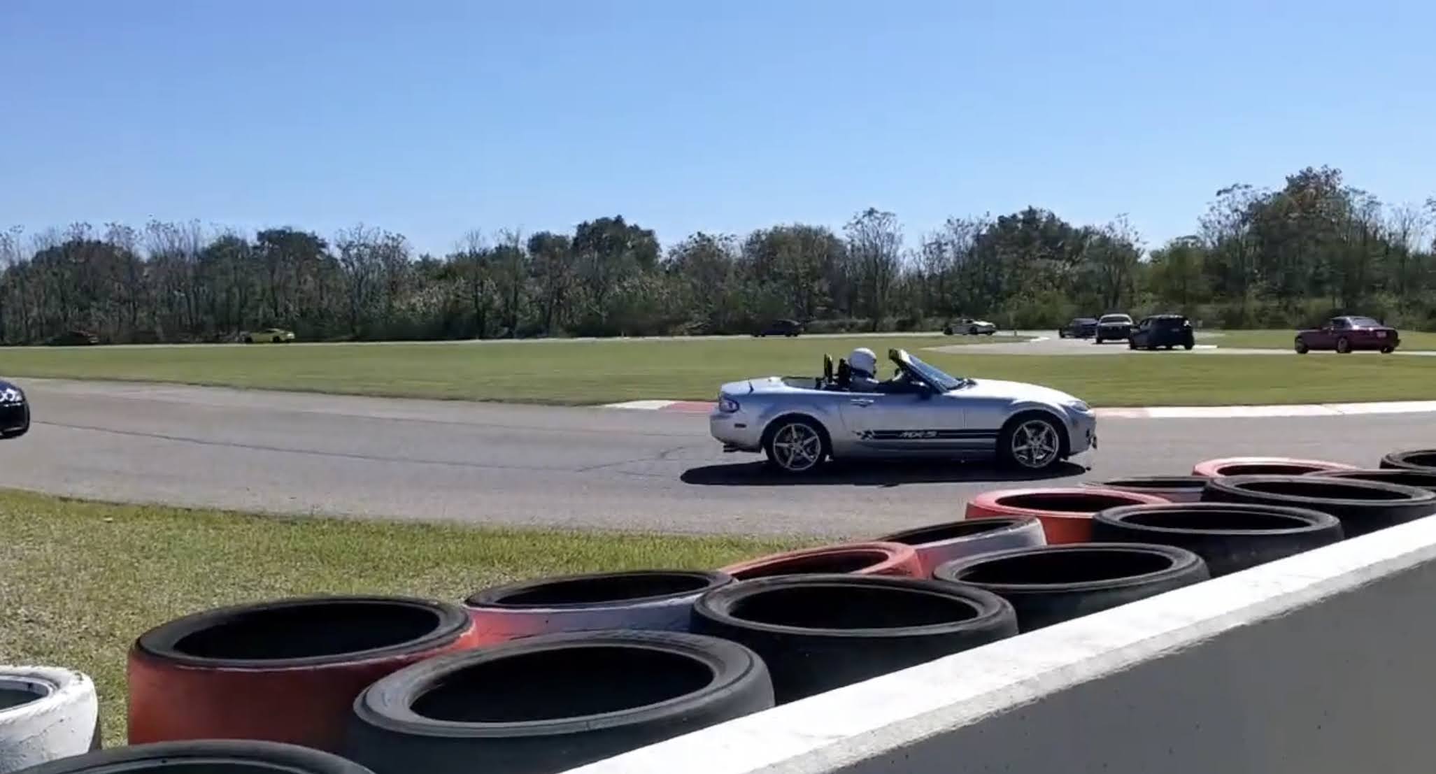 The Miata on track.